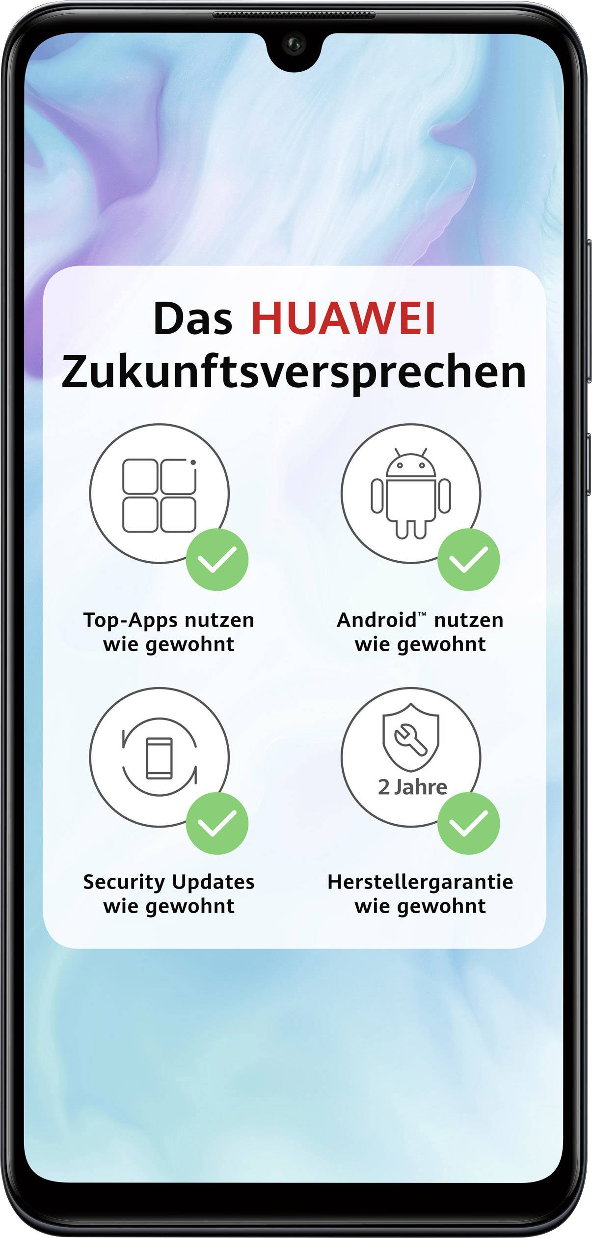 HUAWEI P30 lite Smartphone 128 GB 15.6 cm (6.15 Zoll) Schwarz Android™ 9.0 Dual-SIM
