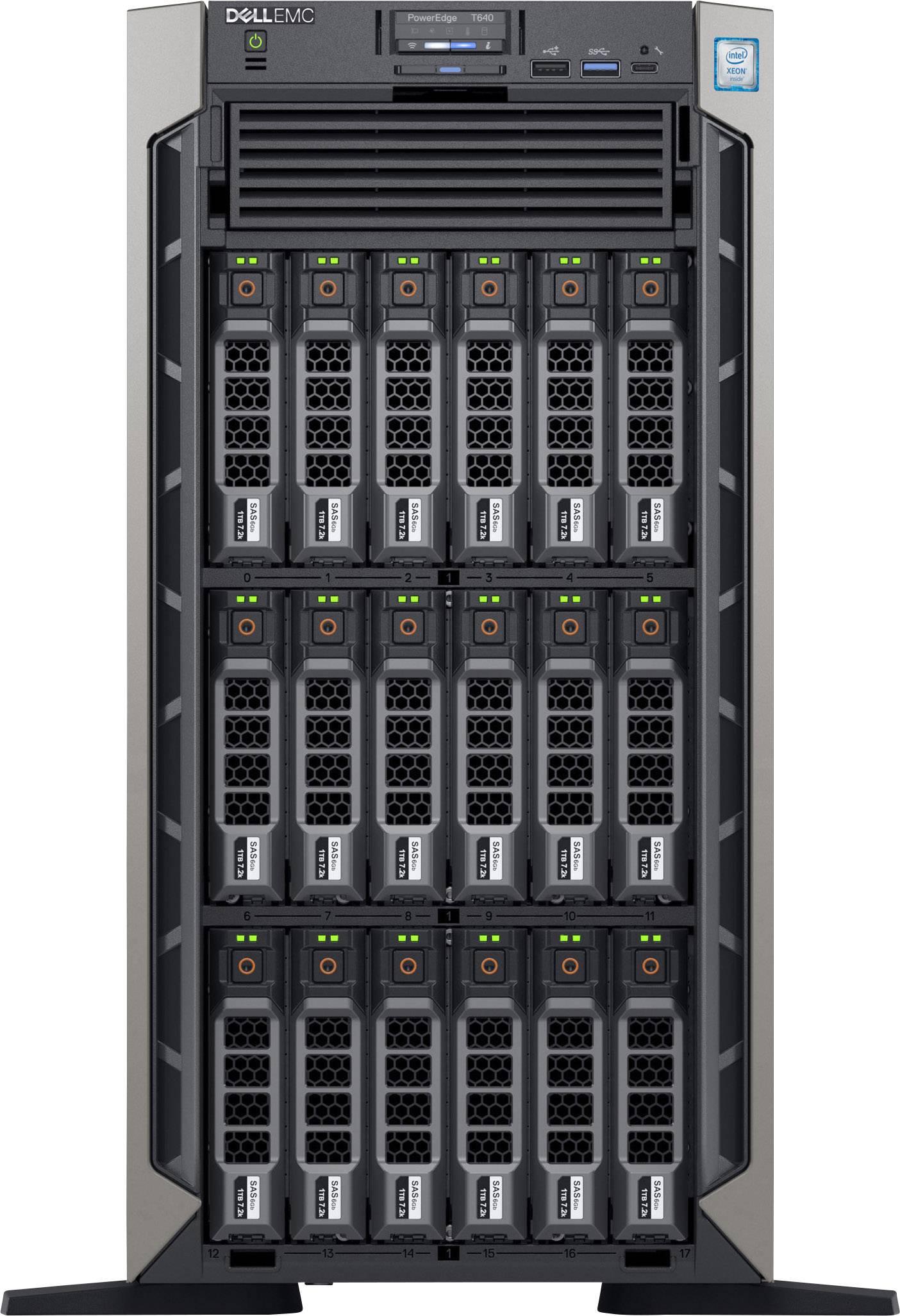 Dell PowerEdge T640 Server Intel® Xeon Silver 4110 16GB 600GB HDD Matrox G200eW3 ohne Betriebssystem