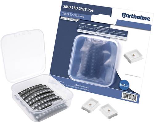 Barthelme SMD-LED-Set 2835 Rot 600 mcd 120° 60mA 2V 100 St. Bulk