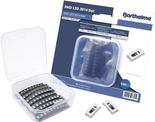 Barthelme SMD-LED-Set 3014 Rot 300 mcd 120° 20mA 2V 100 St. Bulk