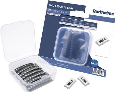 Barthelme SMD-LED-Set 3014 Gelb 300 mcd 120° 20mA 2V 100 St. Bulk
