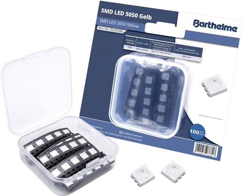 Barthelme SMD-LED-Set 5050 Gelb 800 mcd 120° 60mA 2V 100 St. Bulk