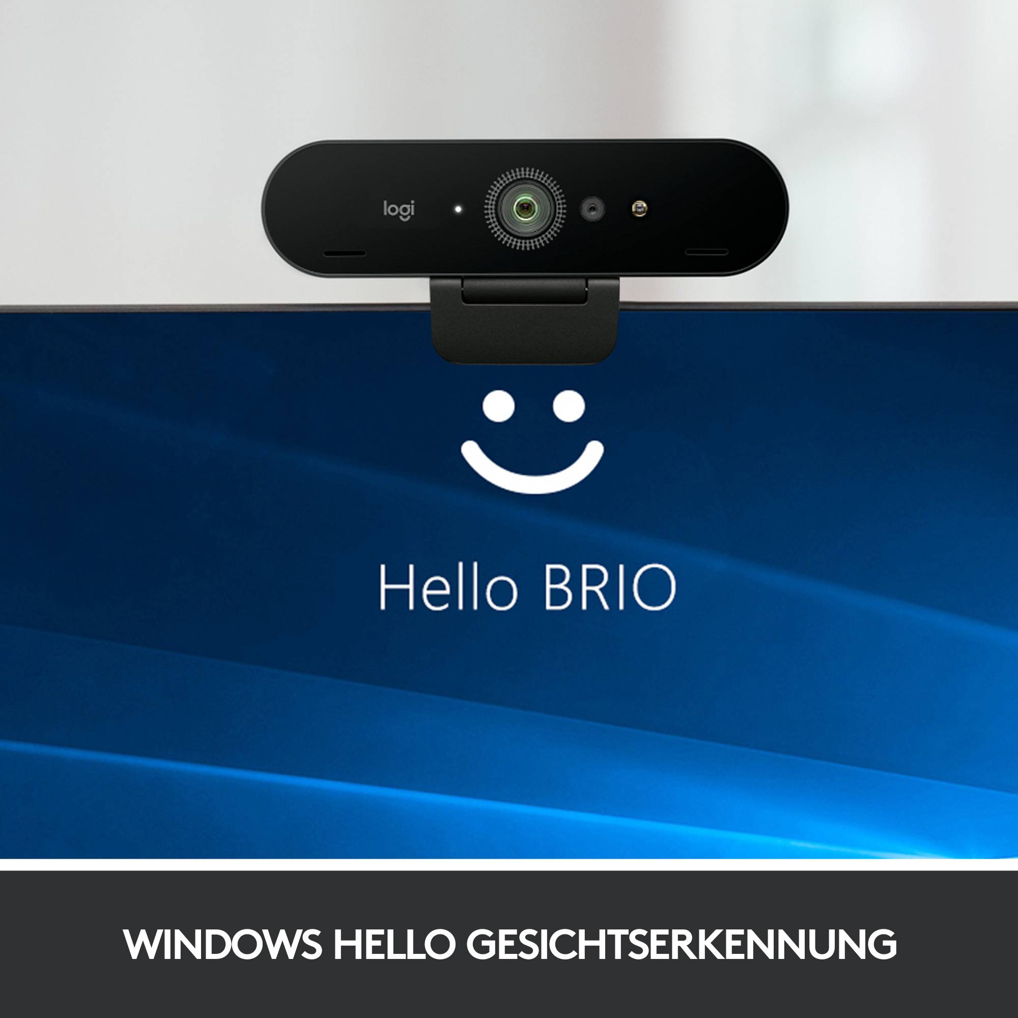 Logitech Brio 4K Stream Edition 4K-Webcam 3840 x 2160 Pixel, 1920 x 1080 Pixel, 1280 x 720 Pixel Klemm-Halterung, für Windows