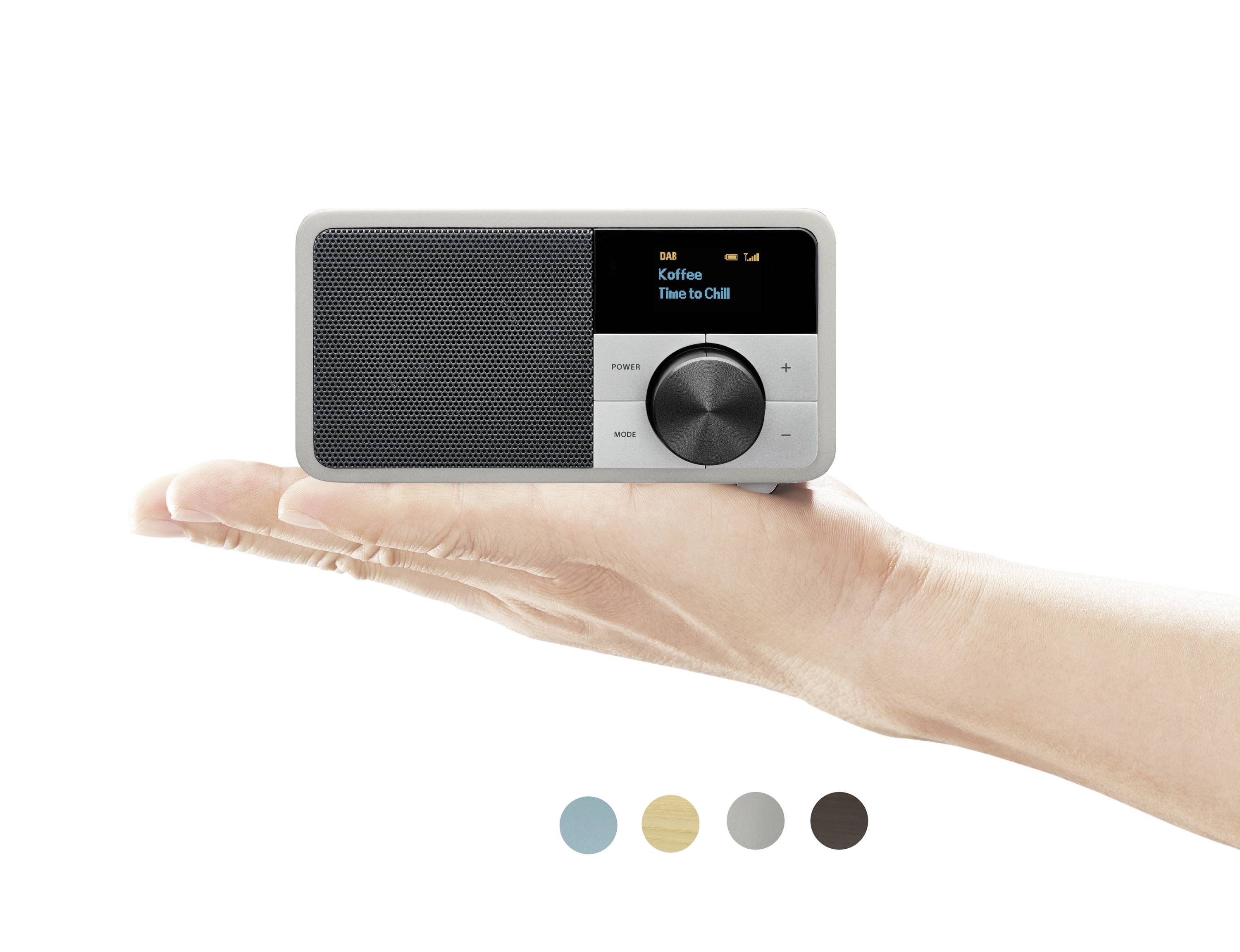 Sangean Genuine Mini DDR-7 Tischradio DAB+, UKW AUX, Bluetooth® Silber