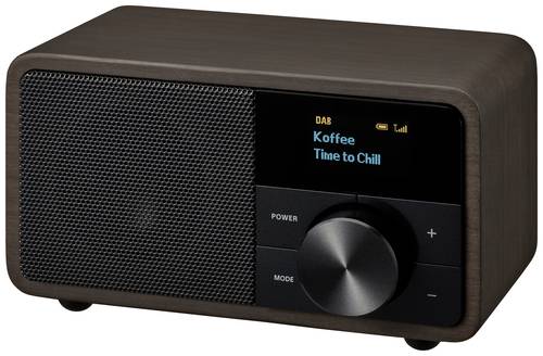 Genuine Mini DDR-7 Tischradio DAB+, UKW AUX, Bluetooth® Dunkelbraun
