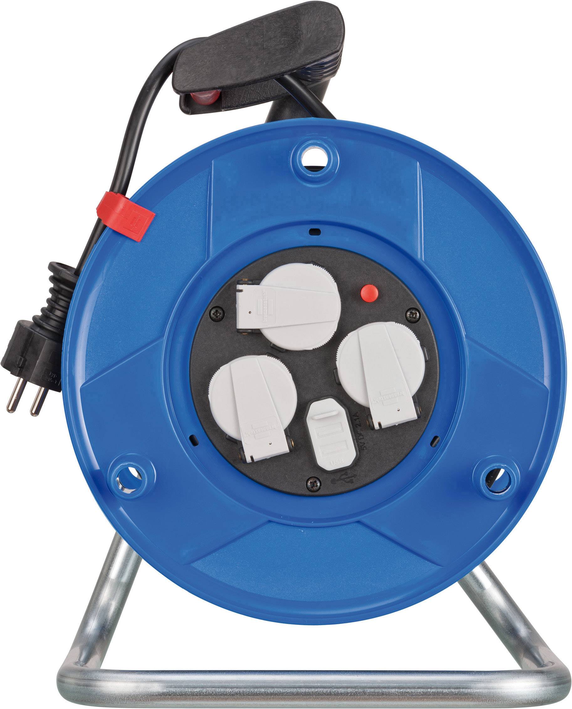 Brennenstuhl 1215050600 Kabeltrommel 25.00 m Schwarz Schutzkontakt-Stecker