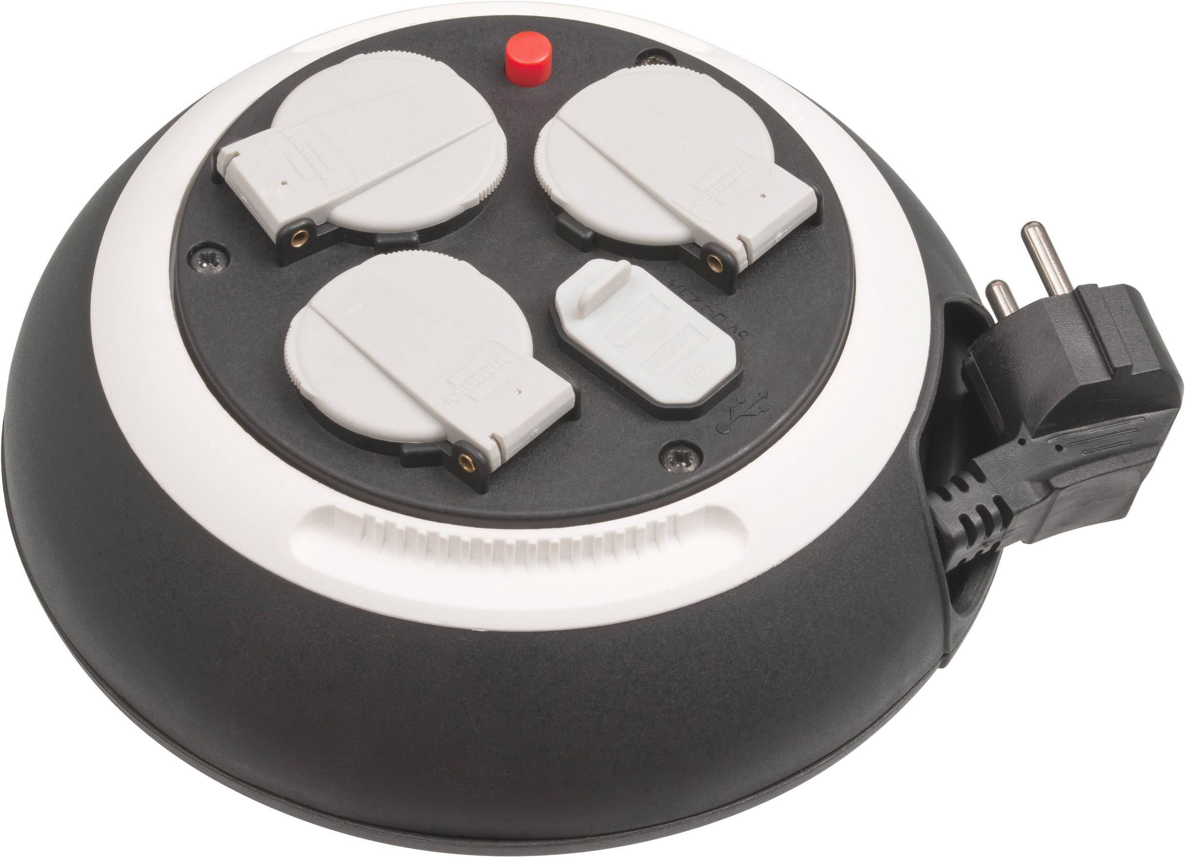 Brennenstuhl 1109220600 Kabeltrommel 3.00 m Schwarz Schutzkontakt-Stecker