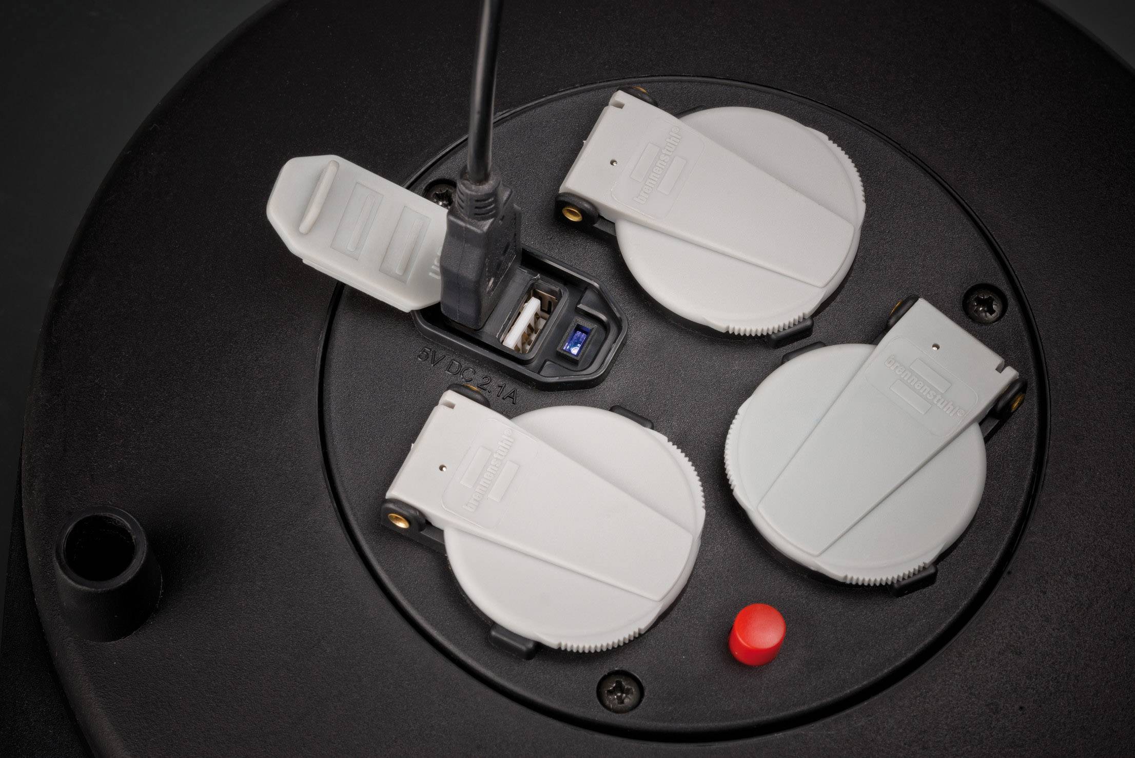 Brennenstuhl 1093200600 Kabeltrommel 10.00 m Schwarz Schutzkontakt-Stecker