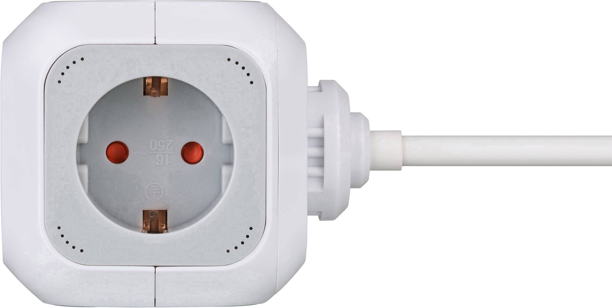 Brennenstuhl 1150090 Steckdosenwürfel 4fach Weiß, Grau Schutzkontakt 1 St.