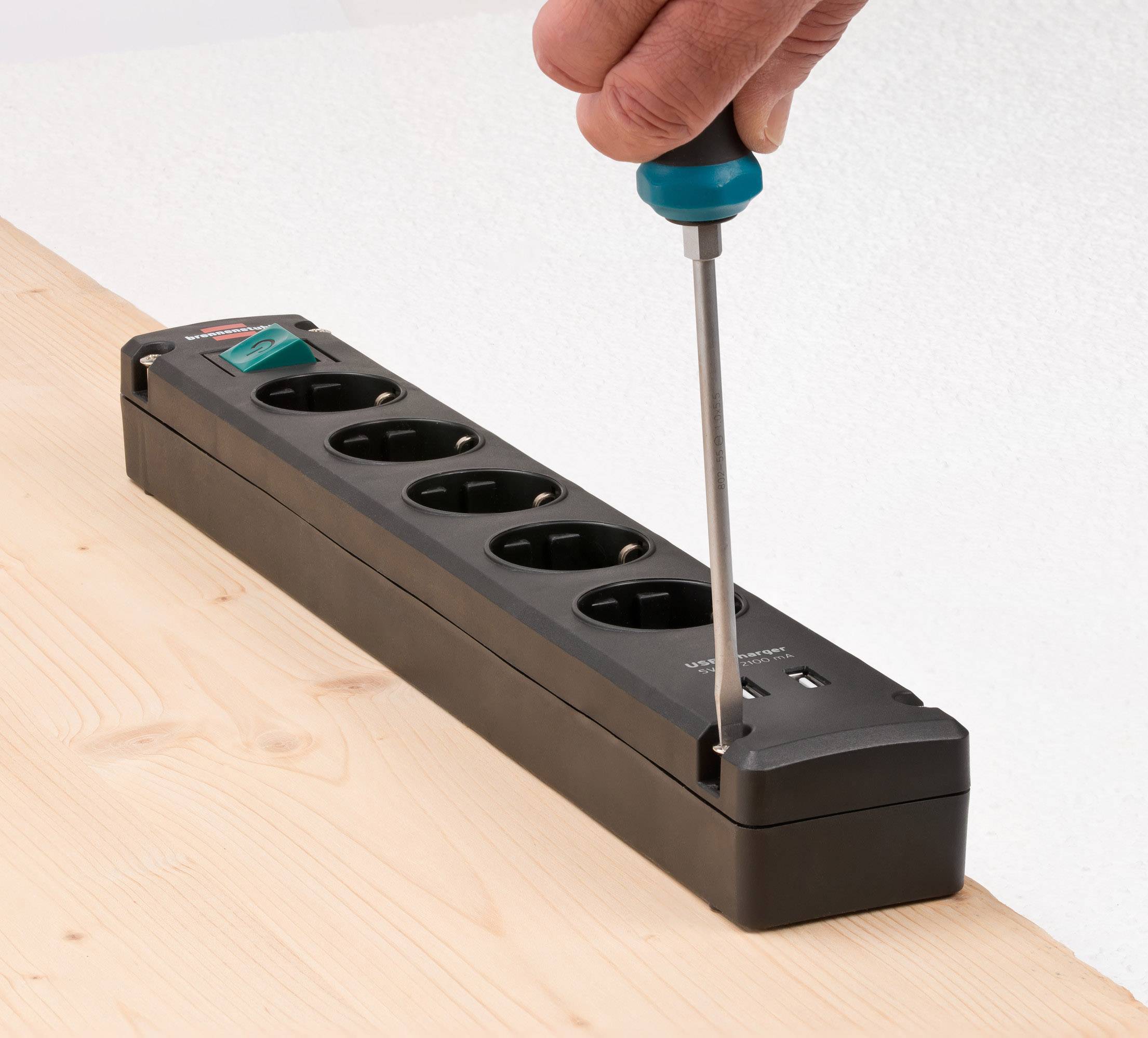 Brennenstuhl 1150660315 Steckdosenleiste mit Schalter 5fach Schwarz Schutzkontakt 1St.