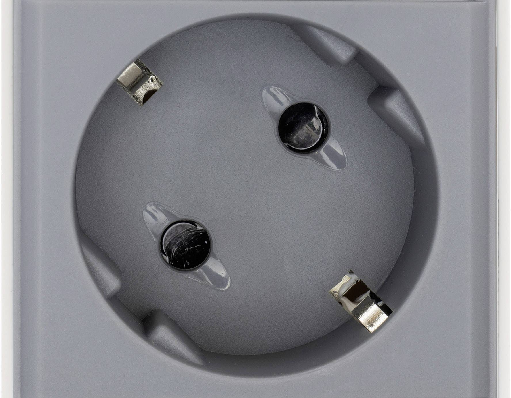 Caliber HPS1202U Zwischensteckdose mit USB 2polig Weiß, Grau