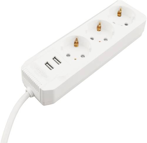 HPS2301U Steckdosenleiste ohne Schalter 3fach Weiß Schutzkontakt 1St.
