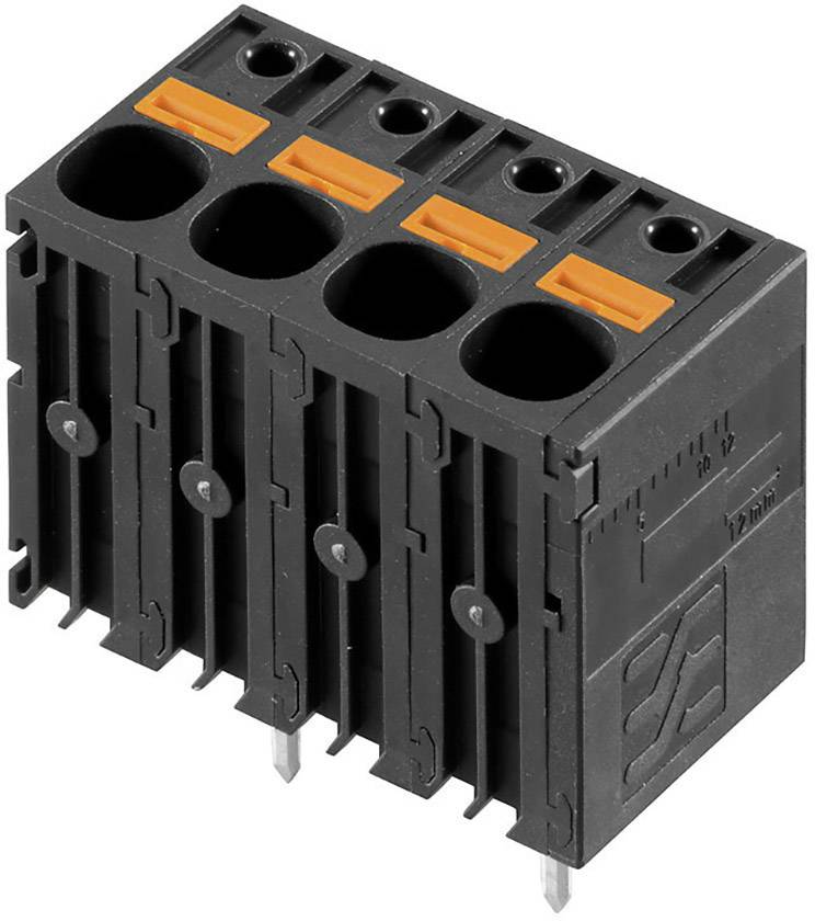 Weidmüller 2491640000 Schraubklemmblock 6mm² Polzahl 4 Schwarz 80St.