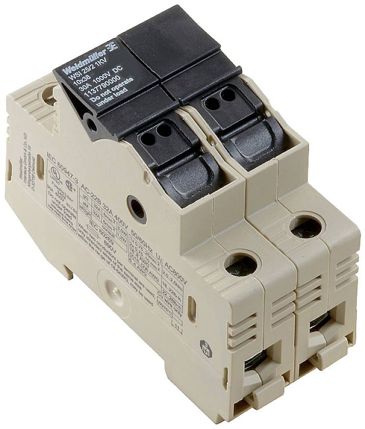 Weidmüller 1469110000 Sicherungsdurchführungsklemme 36mm Schrauben Dunkelbeige 6St.