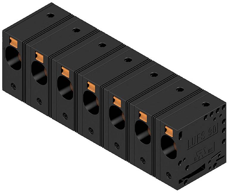 Weidmüller 2500600000 Federkraftklemmblock 16mm² Polzahl 7 Schwarz 10St.