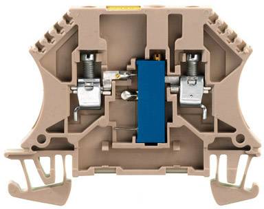 Eine elektrische Klemme mit Federmechanismus und mehreren Anschlüssen, typisch für die Verbindung von Leitungen in elektrischen Schaltungen.