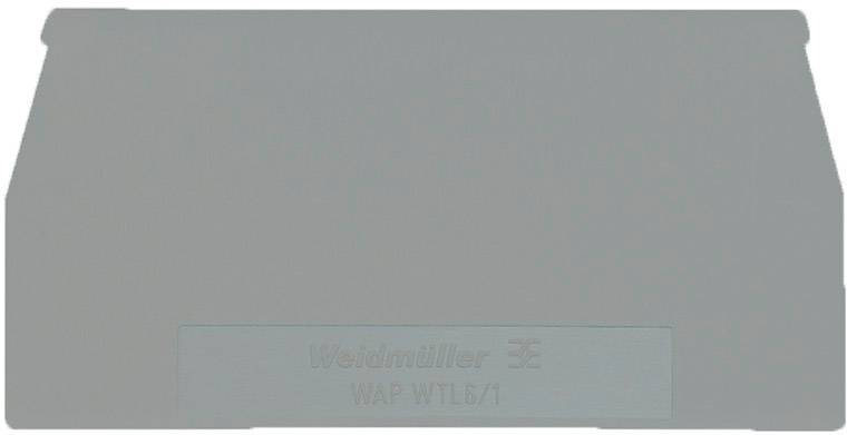 Graues Bauteil, gekennzeichnet mit 'Weidmüller WAP WTL 6/1', vor hellem Hintergrund.