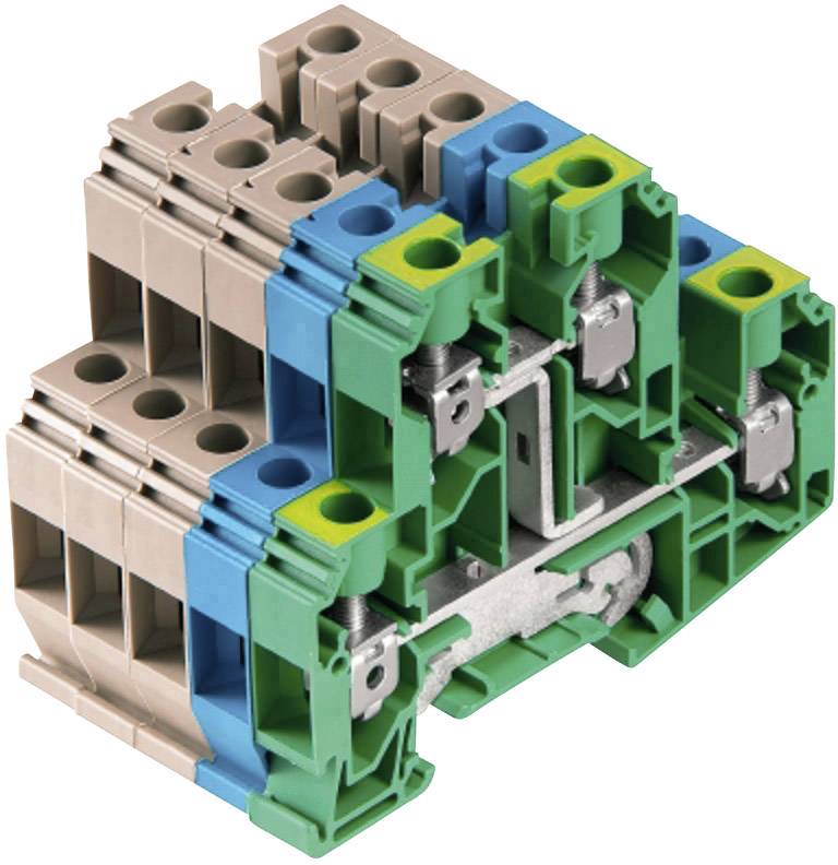 Weidmüller 1415530000 Doppelstock-Durchgangsklemme 49.50mm Schrauben Beige 1St.