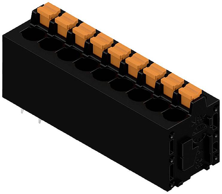 Weidmüller 1426140000 Federkraftklemmblock 2.5mm² Polzahl 9 Schwarz 30St.