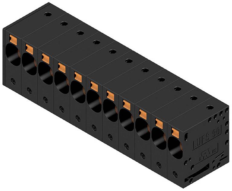 Weidmüller 2500540000 Schraubklemmblock 16 mm² Polzahl 11 Schwarz 10 St.