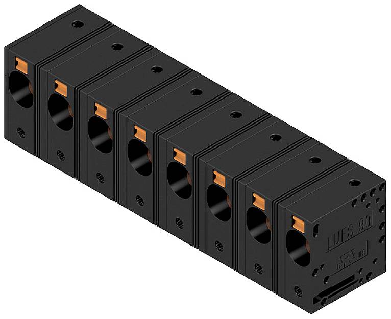 Weidmüller 2500610000 Schraubklemmblock 16mm² Polzahl 8 Schwarz 10St.
