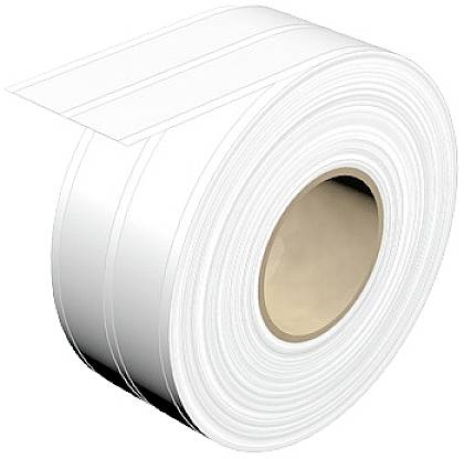 Eine große Rolle aus weißem Klebeband mit einem braunen Innenkern.