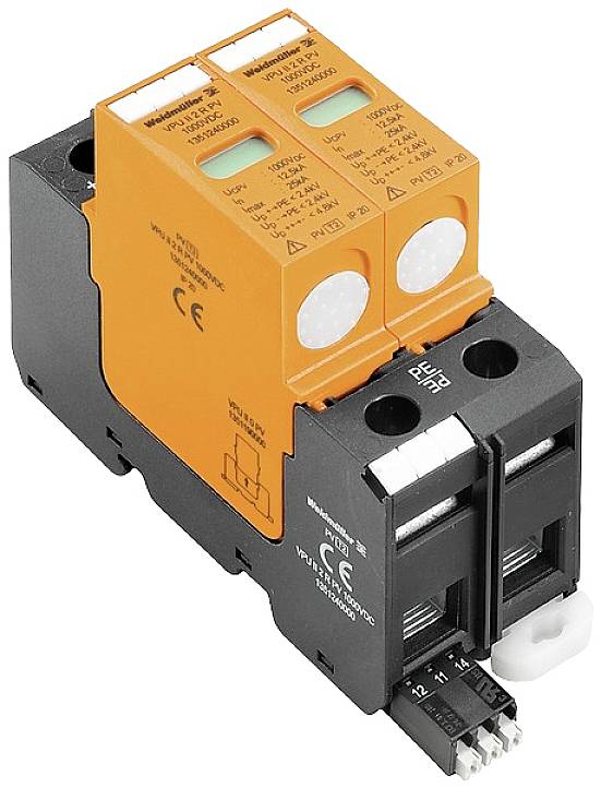 Weidmüller 1351240000 VPU II 2 R PV 1000V DC Überspannungsschutz-Ableiter steckbar 12.5 kA 1St.