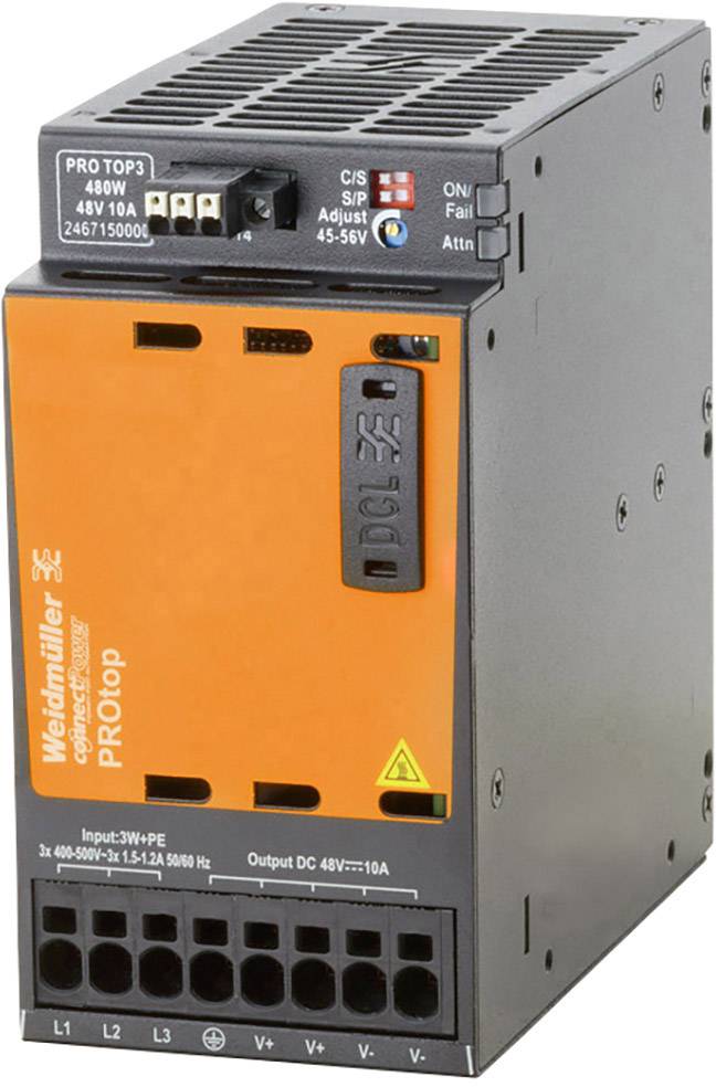 Weidmüller 2467150000 Schaltnetzgerät 48 V/DC 10A 480W Inhalt 1St.