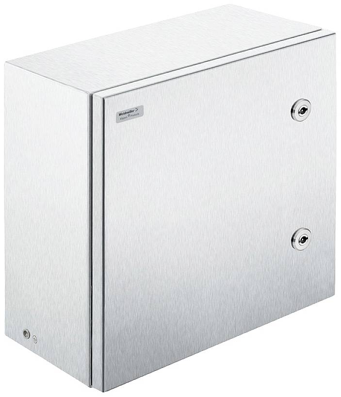 Metallischer Schrank mit zwei Schlössern, verwendet zur sicheren Aufbewahrung.