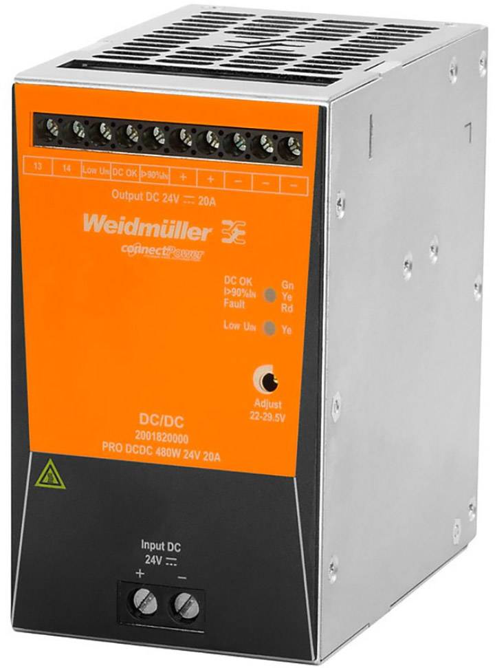 Weidmüller 2001820000 DC/DC-Wandler 24 V/DC 20A 480W Anzahl Ausgänge:1 x Inhalt 1St.
