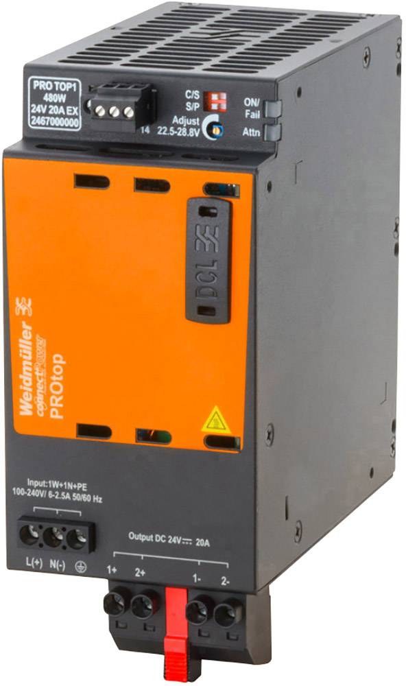 Weidmüller 2467000000 Schaltnetzgerät 24 V/DC 20A 480W Inhalt 1St.
