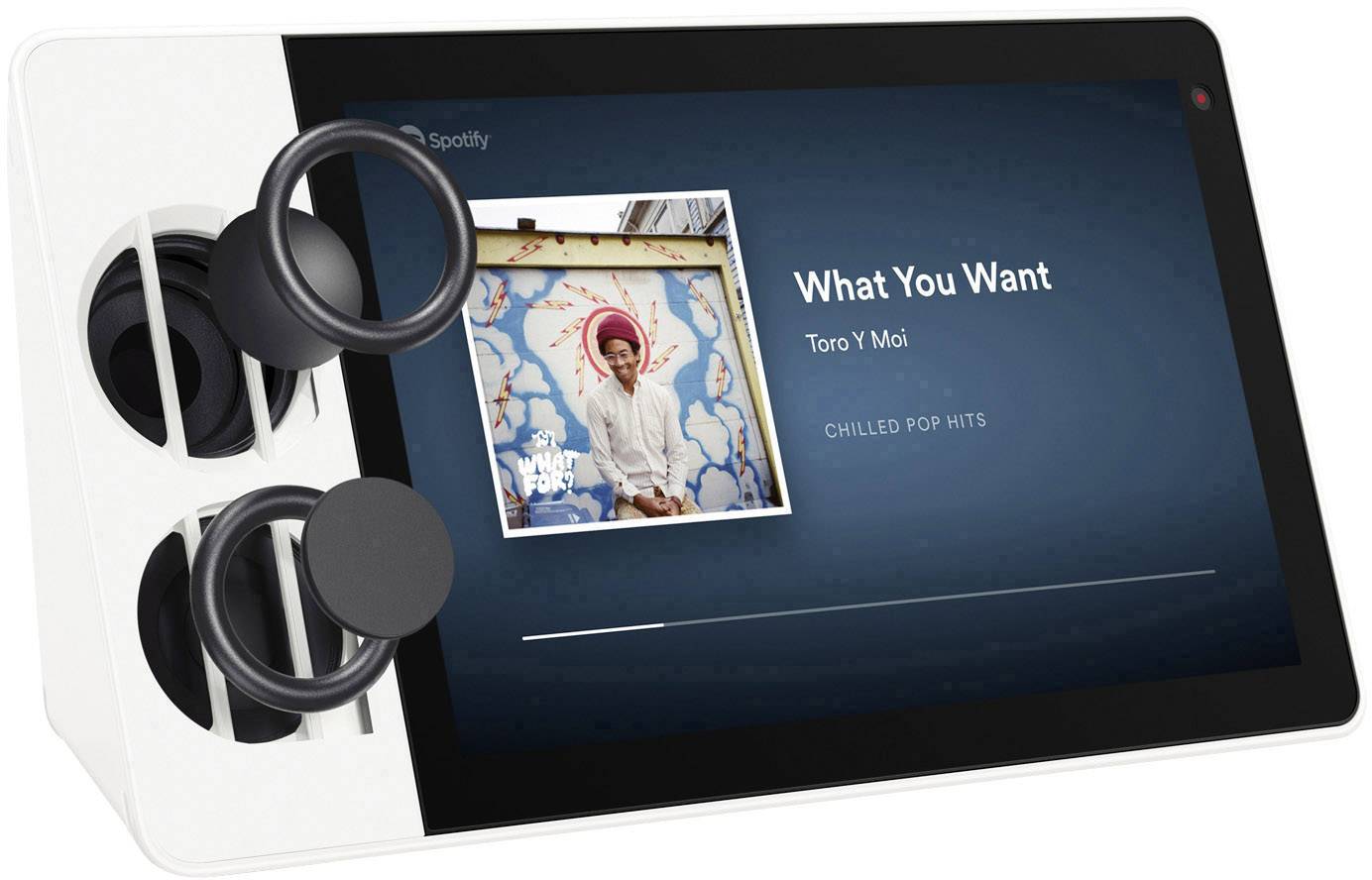 Lenovo 8 HD Smart Display Sprachassistent Weiß, Holz