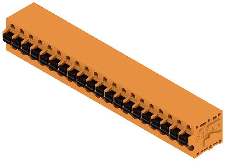 Weidmüller 1330910000 Federkraftklemmblock 2.5 mm² Polzahl 20 Orange 15 St.