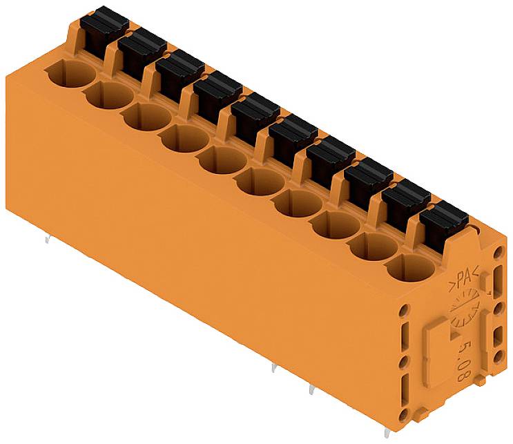 Weidmüller 1331240000 Federkraftklemmblock 2.5mm² Polzahl 10 Orange 25St.