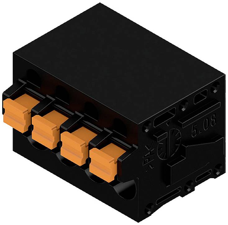 Weidmüller 1425830000 Schraubklemmblock 2.5mm² Polzahl 4 Schwarz 70St.