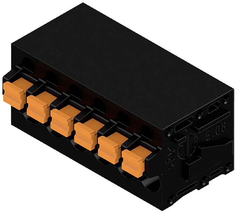 Weidmüller 1425850000 Schraubklemmblock 2.5 mm² Polzahl 6 Schwarz 45 St.