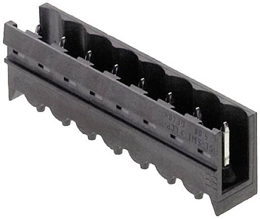 Schwarzer Elektronikstecker mit mehreren Anschlussklemmen, geeignet für industrielle Anwendungen oder elektronische Geräte.