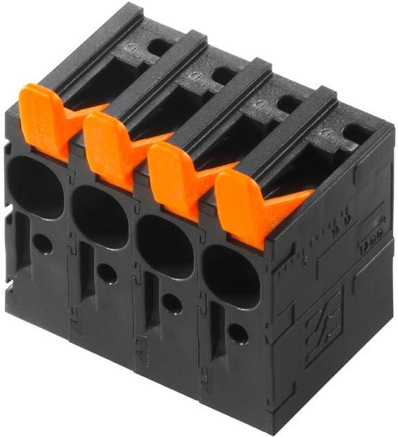 Weidmüller 2472100000 Federkraftklemmblock 6mm² Polzahl 4 Schwarz 80St.