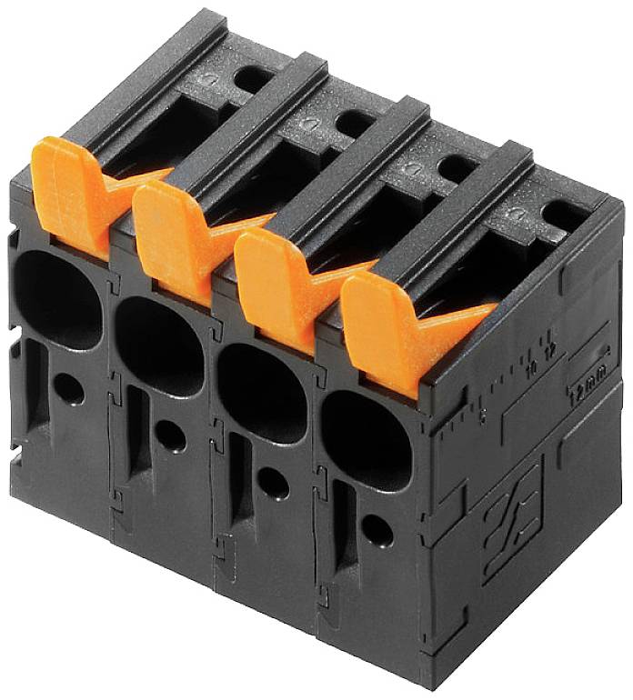 Weidmüller 2472160000 Federkraftklemmblock 6mm² Polzahl 10 Schwarz
