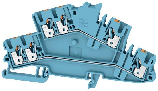 Weidmüller 2531510000 Durchgangsreihenklemme 5.10mm Push-In-Klemme Blau 50St.