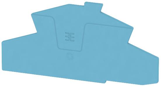 Blaues Papier mit gefalteten Kanten, das wie ein Schiffsprofil geformt ist. Symbol oder Logo in der Mitte.