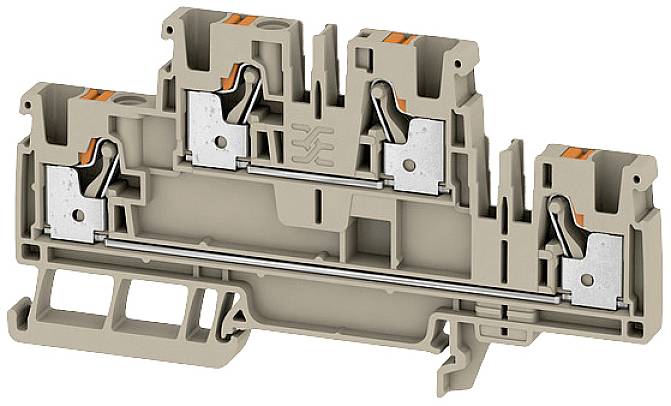 Weidmüller 2539970000 Doppelstock-Durchgangsklemme 6.10mm Push-In-Klemme Beige 50St.