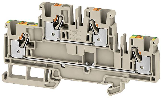 Weidmüller 2539980000 Doppelstock-Durchgangsklemme 6.10mm Push-In-Klemme Beige 50St.
