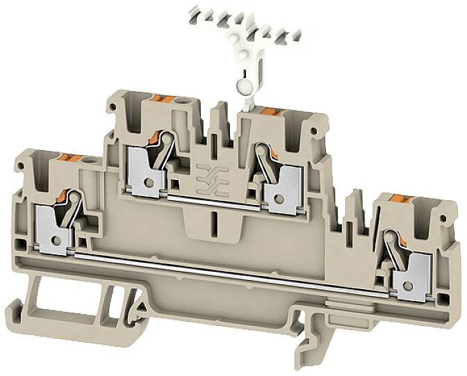 Weidmüller 2581250000 Durchgangsreihenklemme 5.10mm Push-In-Klemme Beige 50St.