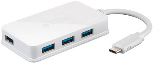 D-Link DUB-H410 4 Port USB 3.0-Hub mit USB-C Stecker Weiß