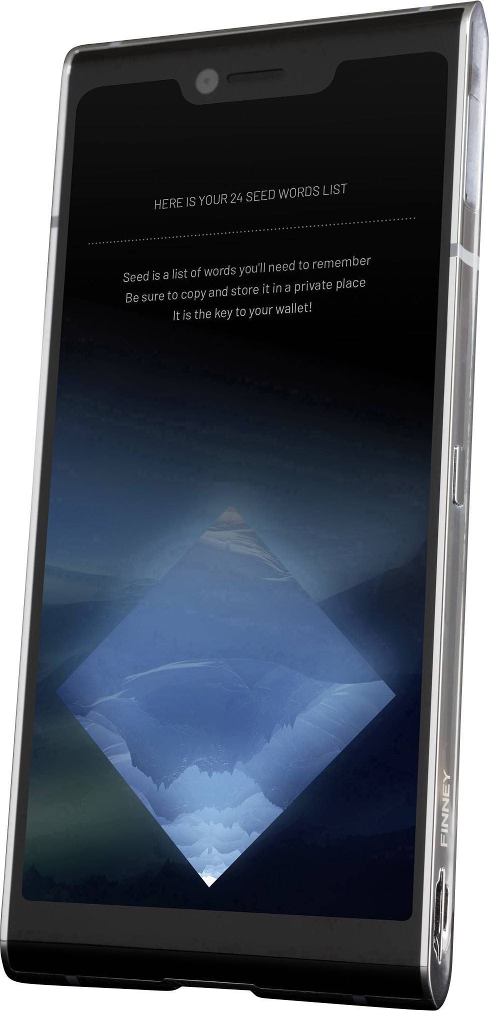 Finney U1 Blockchain-Smartphone 128GB 6 Zoll (15.2 cm) Android™ 8.1 Oreo 12 Mio. Pixel Schwarz/Silber