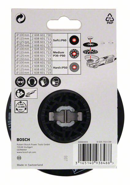 X-LOCK Stützteller, mittelhart, 115 mm Bosch Accessories 2608601712