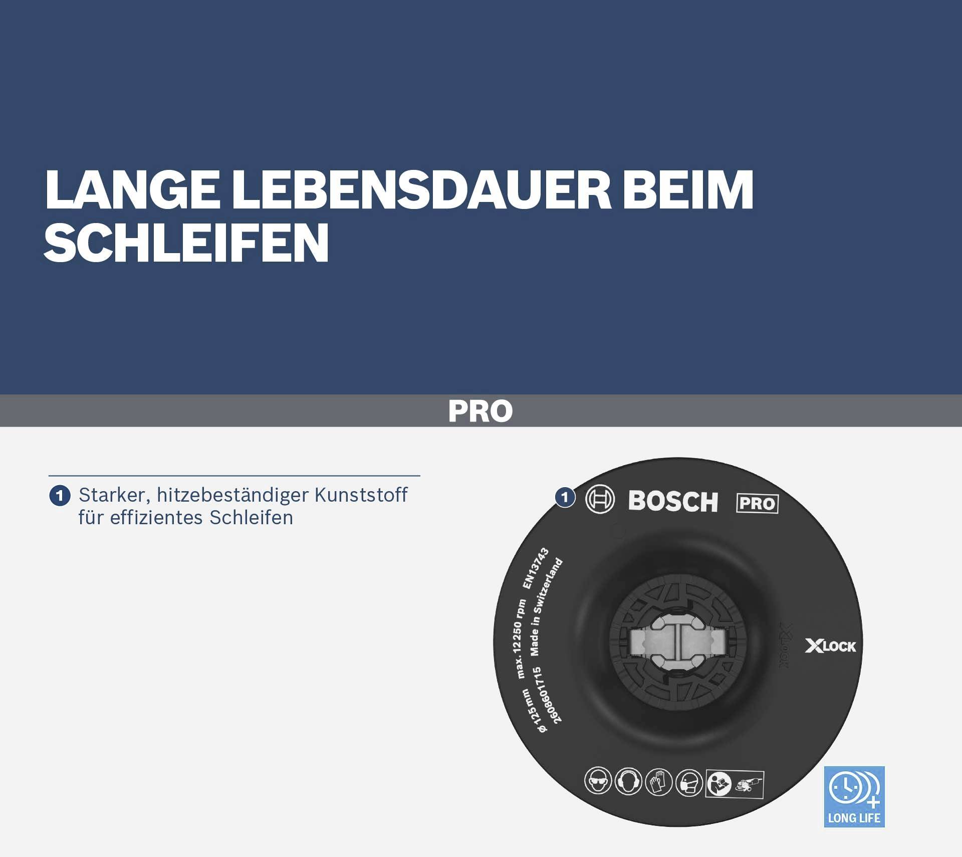 Bosch Accessories X-LOCK Stützteller, mittelhart, 125mm 2608601715