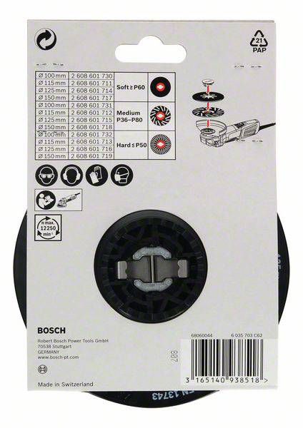 X-LOCK Stützteller, mittelhart, 125 mm Bosch Accessories 2608601715