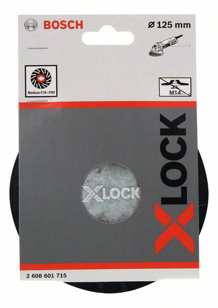 X-LOCK Stützteller, mittelhart, 125 mm Bosch Accessories 2608601715
